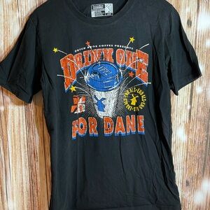 Dutch Bros Coffee Shirt Mens Medium Black Graphic Short Sleeve Casual SIZE L